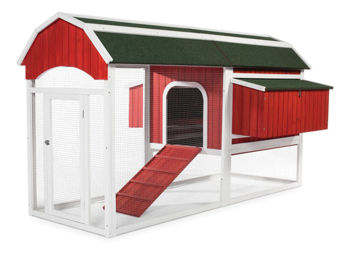 Prevue Pet Products Deluxe Red Barn Double Nest Chicken Coop Red 1ea/2 Box Unit