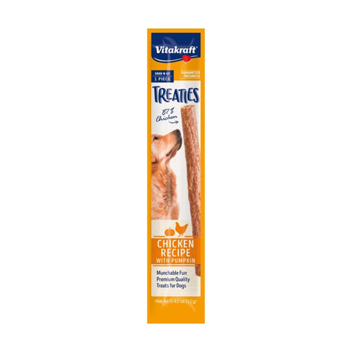 Vitakraft Treaties Smoked Chicken Recipe with Pumpkin Dog Treat 0.42 oz 1 Piece