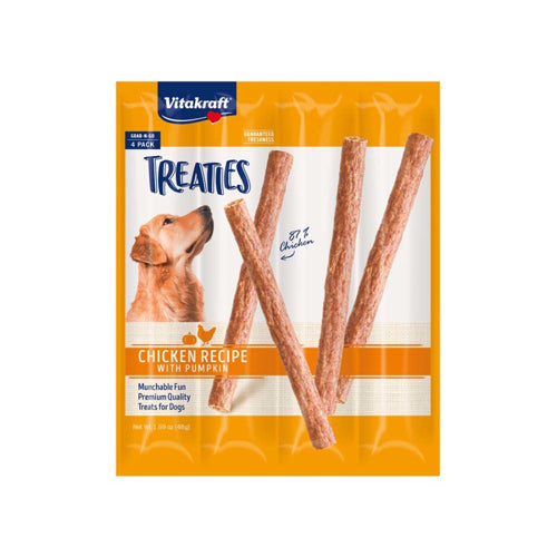 Vitakraft Treaties Smoked Chicken Recipe With Pumpkin Dog Treat 14Ea/1.69 Oz, 4 Piece