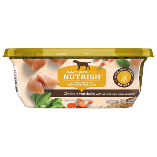 Rachael Ray NUTRISH Chicken Muttballs Pasta Canned Dog Food 8 Ounces