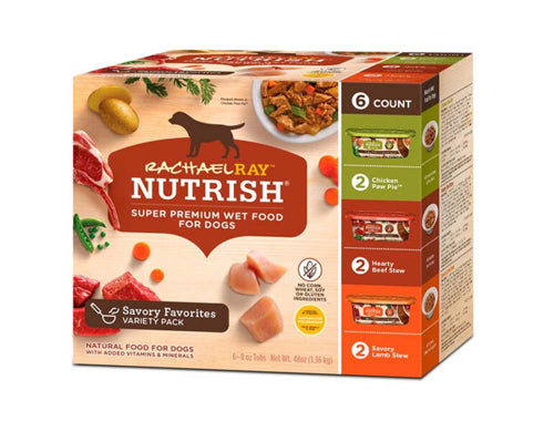 Rachael Ray NUTRISH Savory Favorites West Variety Pack Canned Dog Food 6 Ounces