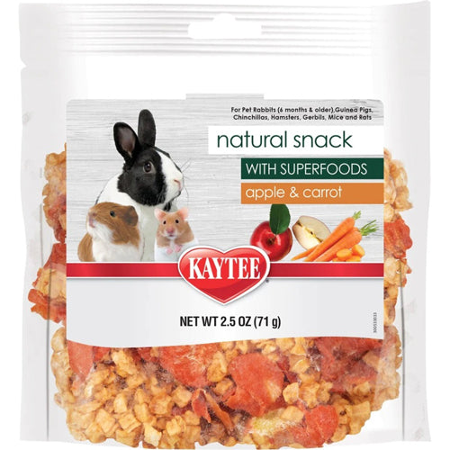 Kaytee Natural Snack with Superfoods Carrot Apple Carrot and Apple Blend, 1ea/2.5 oz