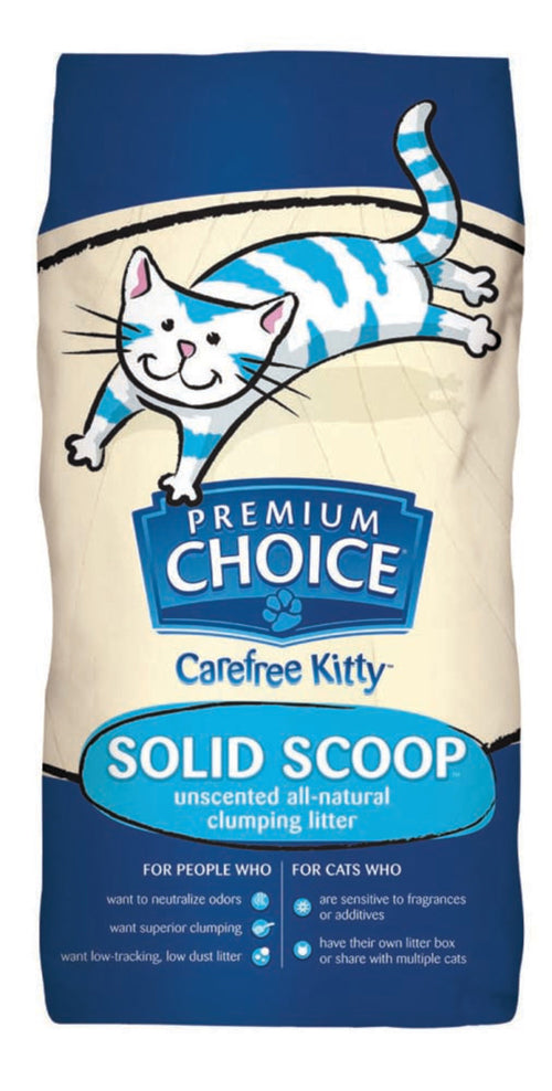 Premium Choice Litter Carefree Kitty Unscented All Natural Scoop Cat Litter 40 lb