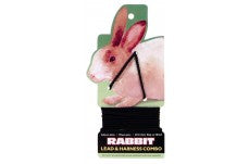 Coastal Adjustable Rabbit Harness and Leash Combo Black 3/8 in