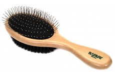 Safari Pin and Bristle Combo Dog Brush Green Large
