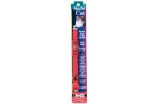 Safe Cat Adjustable Snag-Proof Nylon Breakaway Collar Red 3/8 in x 8-12 in