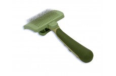 Safari Dog Self-Cleaning Slicker Brush Light Green, Dark Green Large