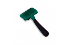 Safari Dog Self-Cleaning Slicker Brush Light Green, Dark Green Small