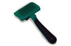 Safari Cat Self-Cleaning Slicker Brush Green One Size