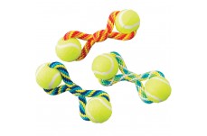 Spot Ethical Tuggaball Double Tennis Ball Assorted 7In