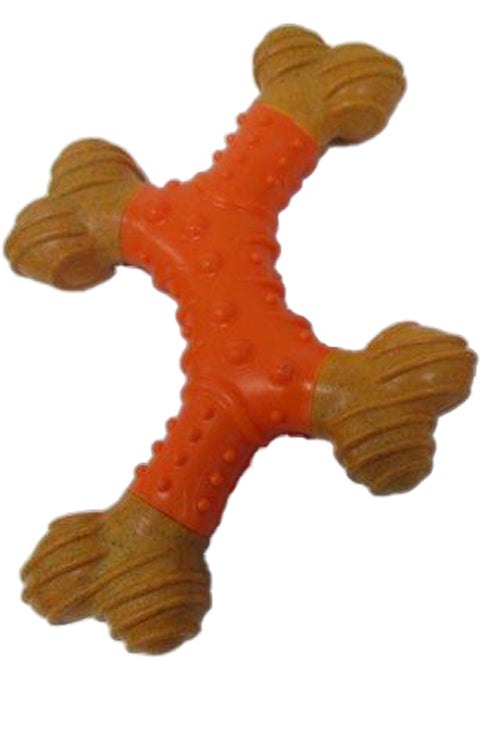 Ethical Pet Bambone Dental X-Bone 8in. Peanut Butter