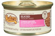 Nutro Grain Free Sliced Turkey Entree Cat Food 24Ea/3Oz