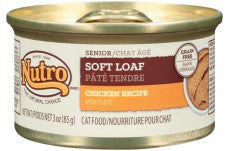 Nutro Grain Free Soft Loaf Chicken Recipe Can Senior Cat Food 24Ea/3Oz