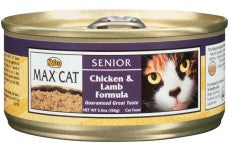 Nutro Max Senior Chicken and Lamb Formula Can Cat Food 24Ea/5.5Oz