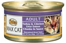 Nutro Max Turkey and Chicken Liver Entree Chunks In Sauce Can Cat Food 24Ea/3Oz