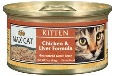 Nutro Max Chicken and Liver Formula Can Kitten Food 24Ea/3Oz