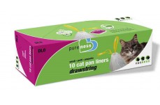 Van Ness Plastics Drawstring Cat Pan Liner White 10 Count Small