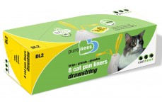 Van Ness Plastics Drawstring Cat Pan Liner White 8 Count Large