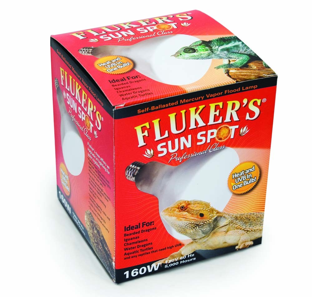 Fluker's Sun Spot Mercury Vapor Bulb White 160 Watt