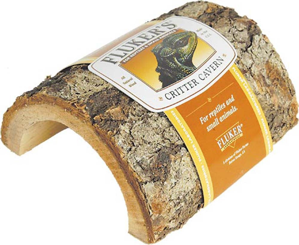 Fluker's Critter Cavern Half Log Hideaway Brown Small