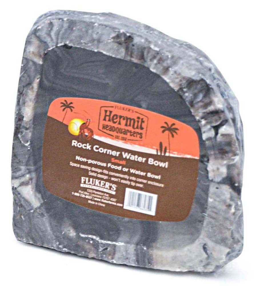 Fluker's Hermit Crab Rock Corner Water Bowl Assorted 4 in Small