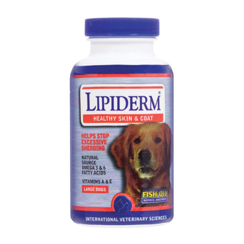 International Veterinary Sciences Lipiderm Gel Caps Supplement For Large Dog 60 Soft Gels