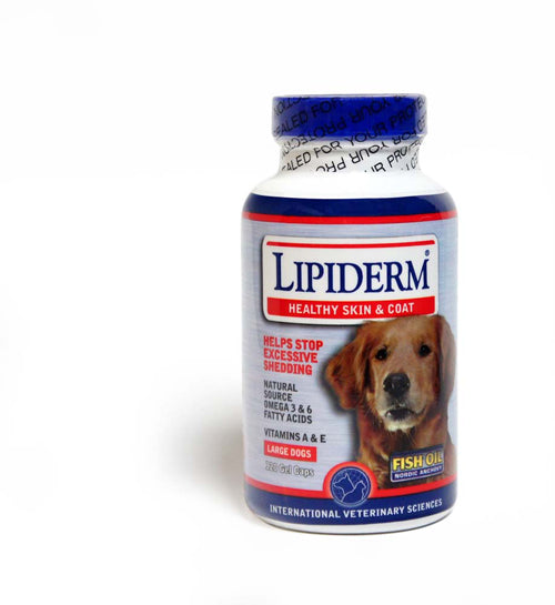 International Veterinary Sciences Lipiderm Gel Caps Supplement For Large Dog 120 Soft Gels