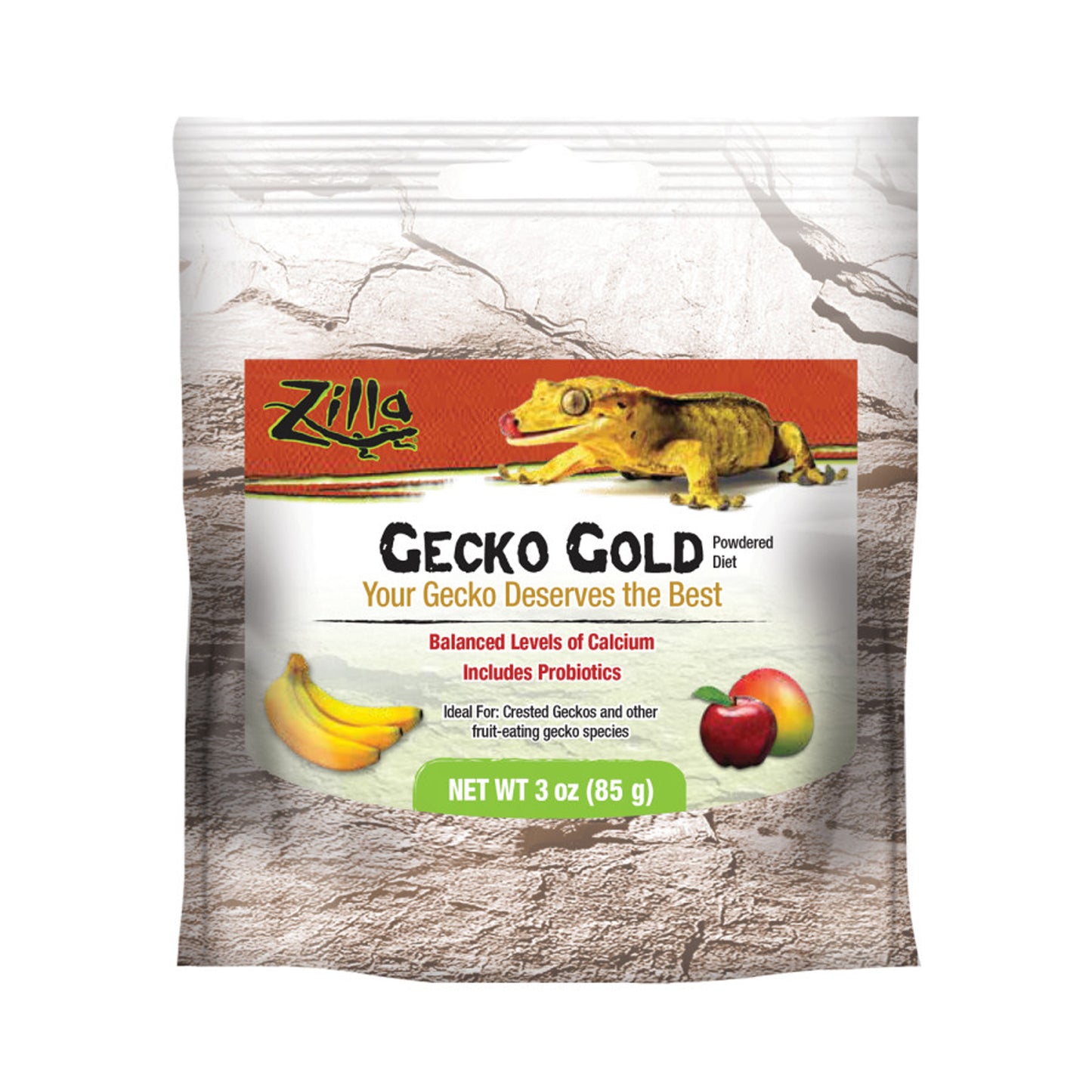 Zilla Gecko Gold Powdered Diet 1ea/3 oz