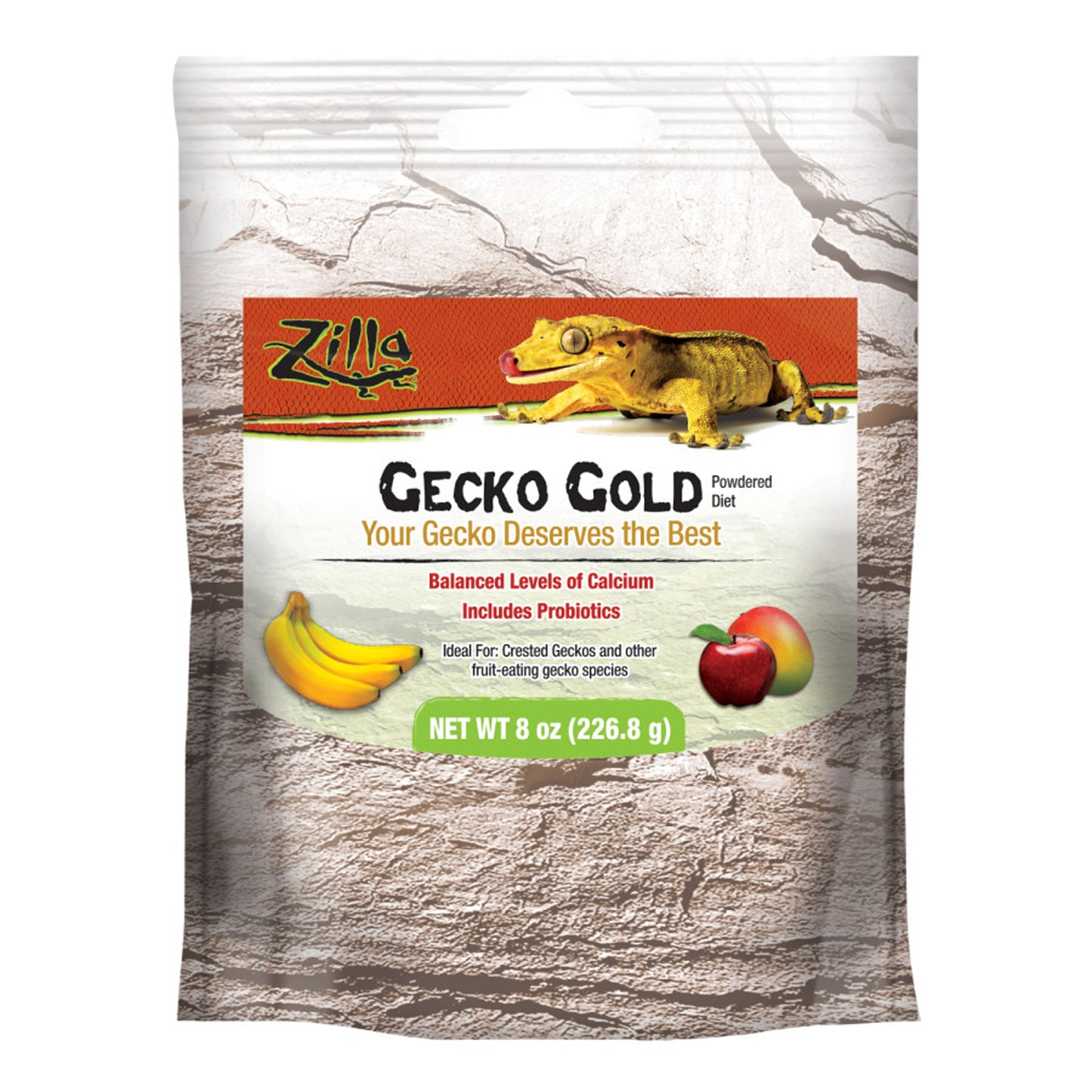Zilla Gecko Gold Powdered Diet 1ea/8 oz