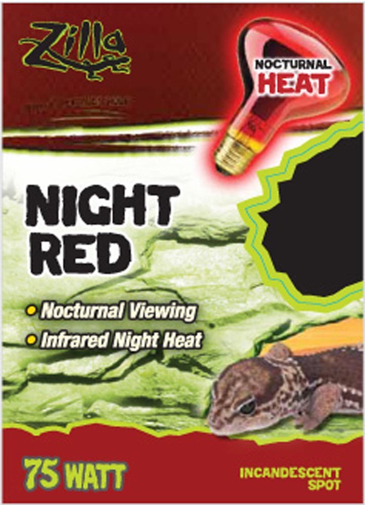 Zilla Incandescent Spot Bulbs Night Red 75 Watts