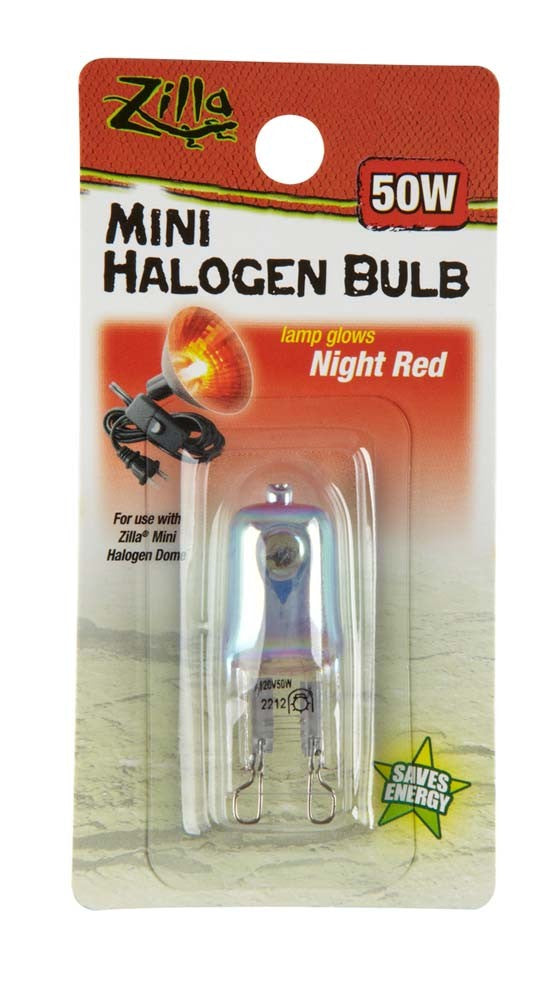 Zilla Mini Halogen Bulbs Night Red 50 Watts