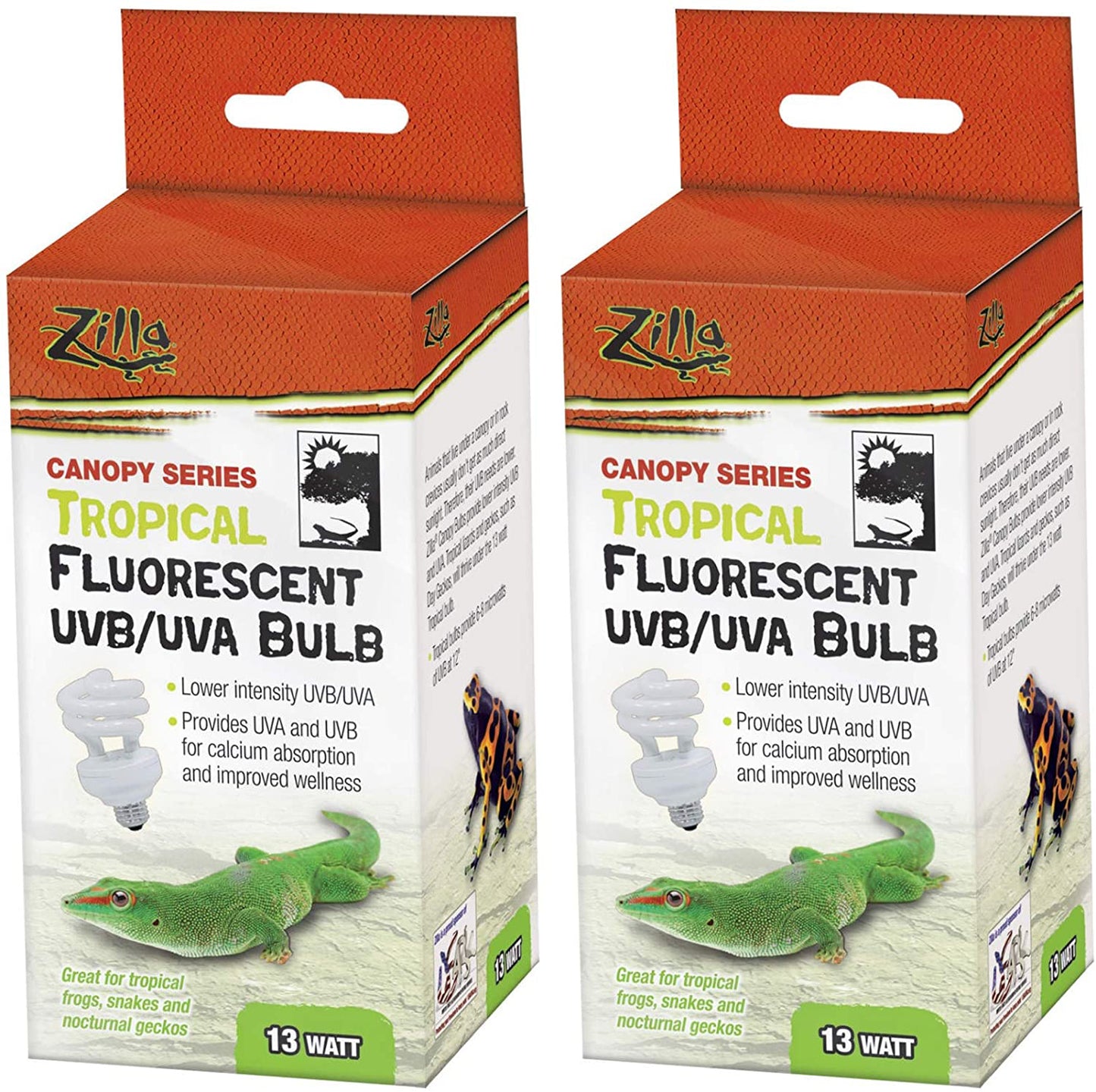 Zilla Canopy Series Fluorescent UVB/UVA Bulbs Tropical 13 W