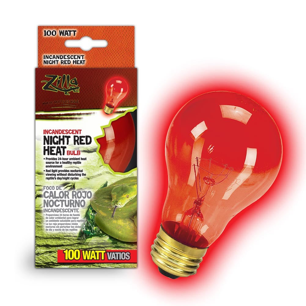 Zilla Incandescent Bulbs Night Red 100 Watts