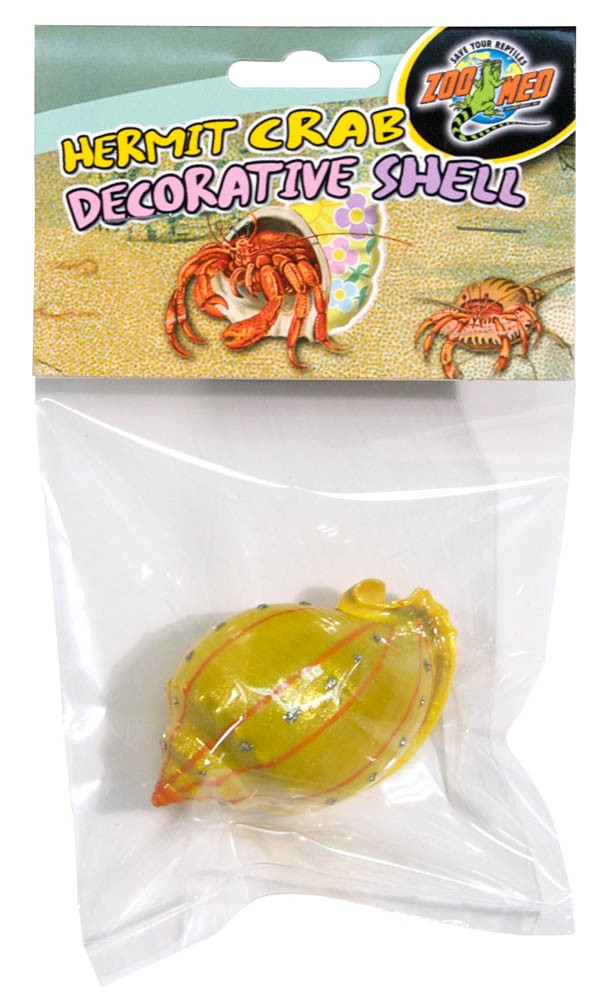Zoo Med Hermit Crab Decorative Shell Decorative Shell Yellow Decorative 1 Pack