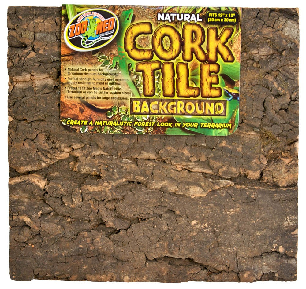Zoo Med Natural Cork Tile Background Brown 12 Inches X 12 Inches, Small