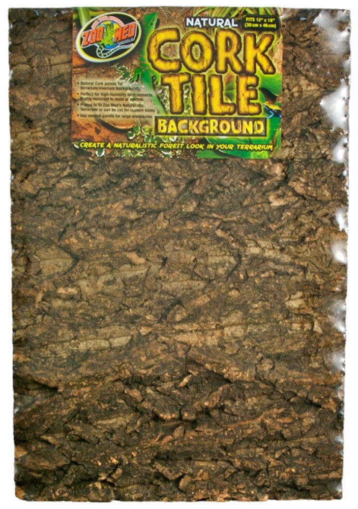 Zoo Med Natural Cork Tile Background Brown 12 Inches X 18 Inches, Medium