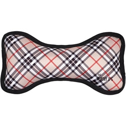 The Worthy Dog Bone Tan Plaid Large