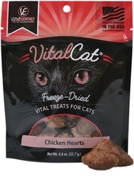 Vital Essentials Cat Freeze Dried Chicken Hearts .8Oz