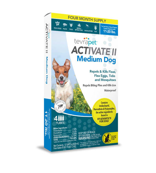 Vetality Activate II Flea & Tick For Dogs 0.164 fl. oz 4 Count