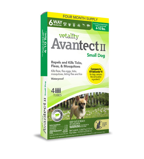 Vetality Avantect II Flea & Tick For Dogs 0.064 fl. oz 4 Count