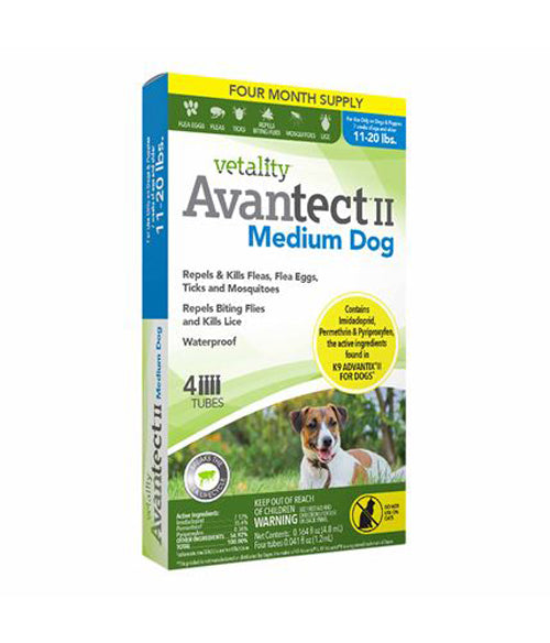 Vetality Avantect II Flea & Tick For Dogs 0.164 fl. oz 4 Count