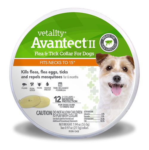 Vetality Avantect II Flea & Tick Collar for Dogs 15in 2ct