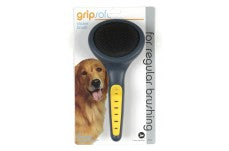 JW Pet Slicker Brush Grey, Yellow Large