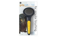 JW Pet Slicker Brush with Soft Pins Grey, Yellow Small
