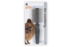 JW Pet Double Sided Comb Grey, Yellow One Size
