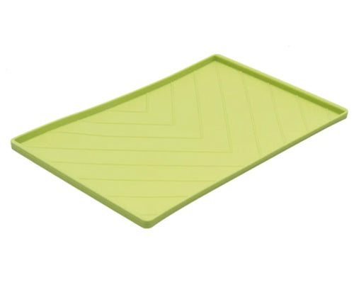 Messy Mutts Dog Silicone Mat Metal Rods Green Large