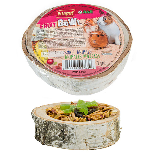 A E Cages Vitapol Wooden Treat Fruit Bowl 1ea/One Size