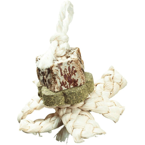 A E Cages Nibbles Hollow Braided Hay Small Animal Chew 1ea/One Size