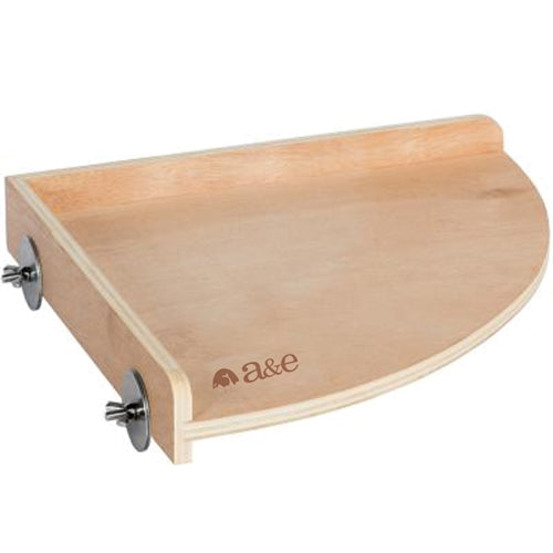 A E Cages Corner Cage Shelf Natural Wood, 1ea/LG, 11In X 11In X 1 5/8 in