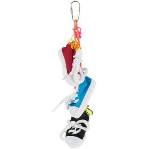 A & E Cages Happy Beaks Sneakers Bird Toy One Size